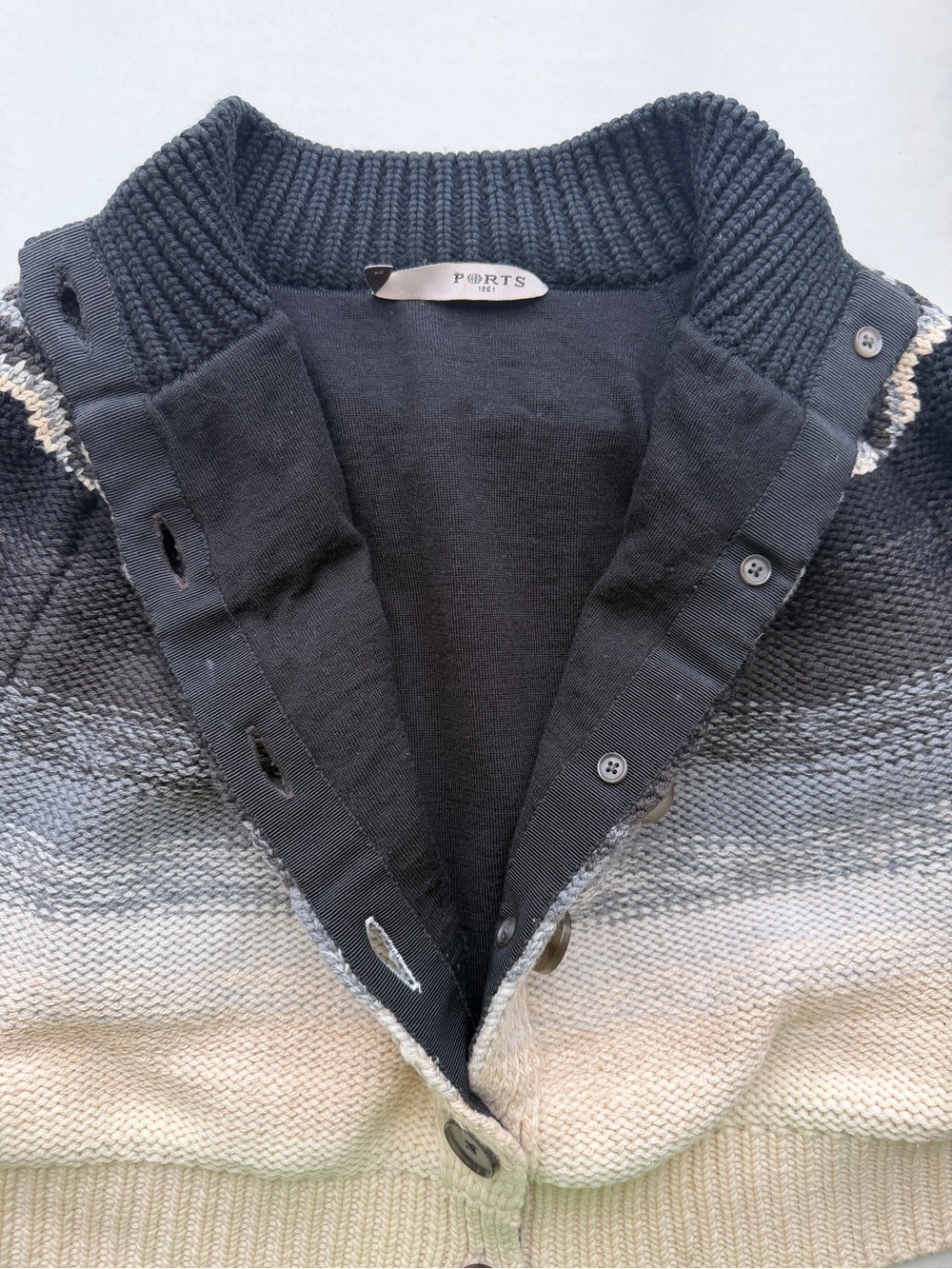 Ports 1961 Wool Ombre Fair Isle Wool Cape Sweater Cardigan Poncho XS - Picture 6 of 11